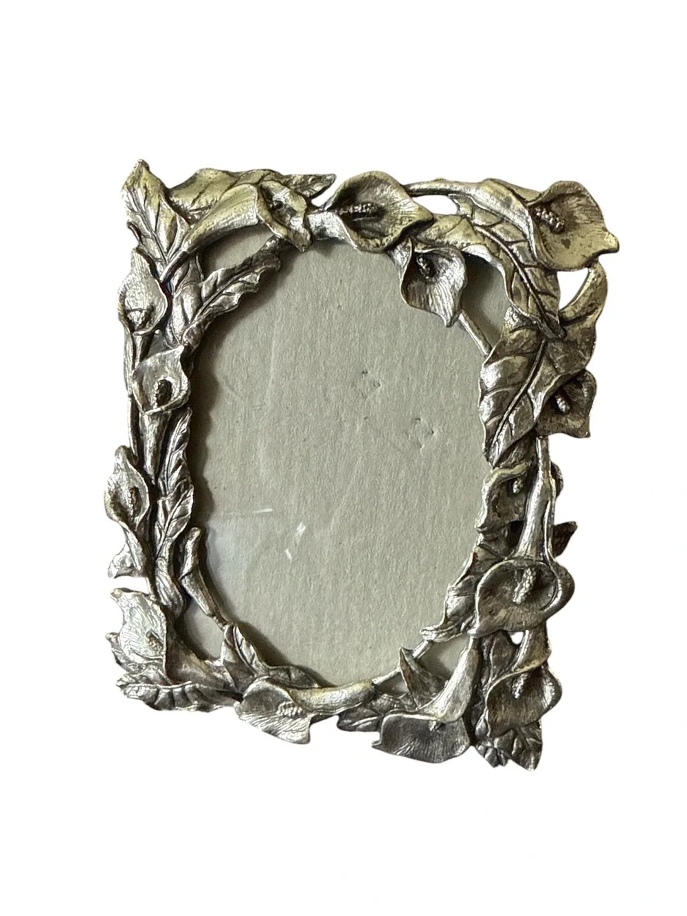 Vintage 1995 Arthur Court Pewter Calla Lily Picture Frame 3.5x5 Floral